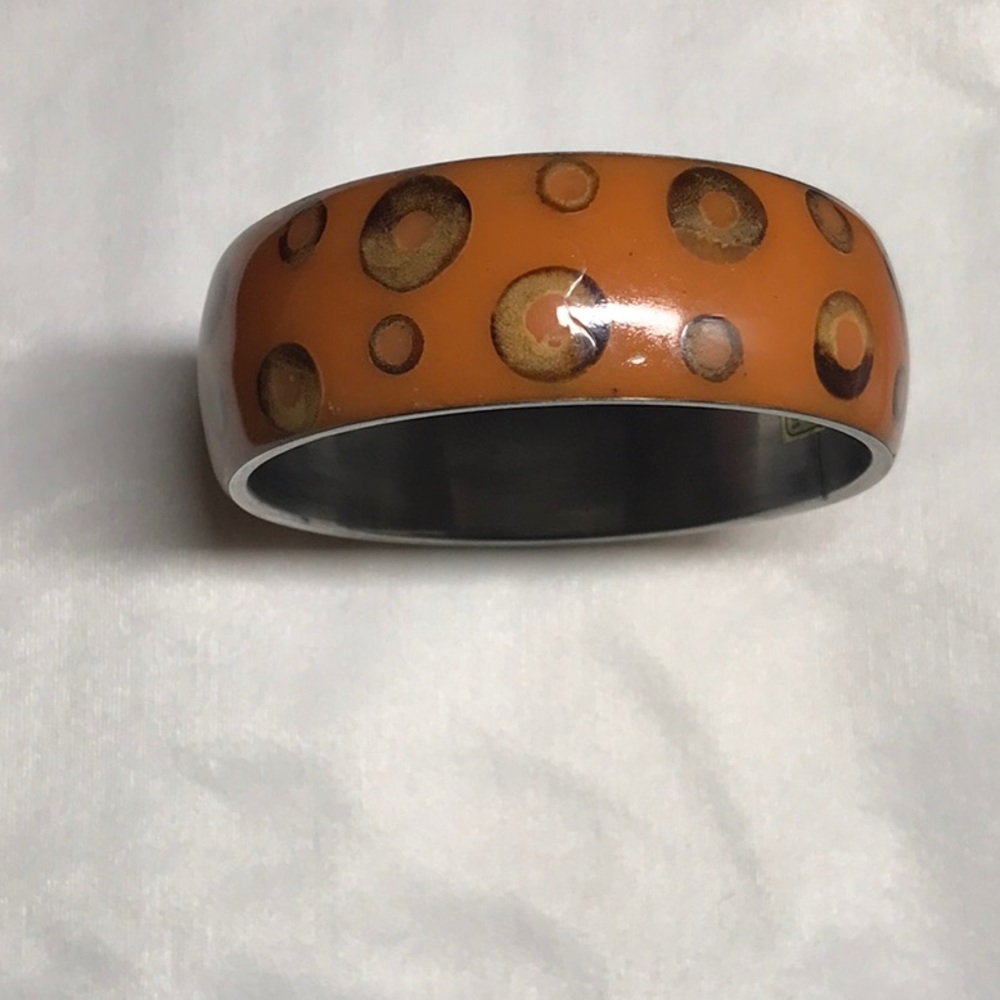 Orange with Pattern Bangle